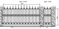 Кованые ворота Арт. 2-04