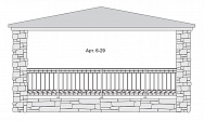 Кованый балкон Арт. 6-29