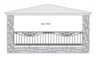 Кованый балкон Арт. 6-03