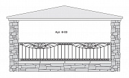Кованый балкон Арт. 6-03