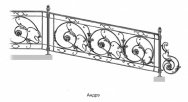Кованые перила Андрэ