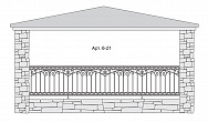 Кованый балкон Арт. 6-21