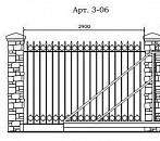 Кованый забор Арт. 3-06