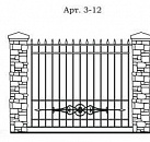 Кованый забор Арт. 3-12