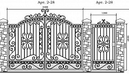 Кованые ворота Арт. 2-28