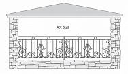 Кованый балкон Арт. 6-20
