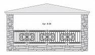 Кованый балкон Арт. 6-05
