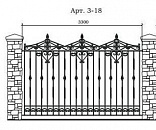 Кованый забор Арт. 3-18
