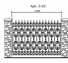 Забор с коваными узорами Арт. 3-22