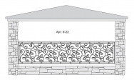 Кованый балкон Арт. 6-22