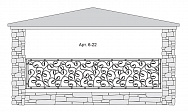 Кованый балкон Арт. 6-22