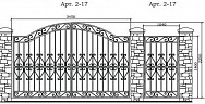 Кованые ворота Арт. 2-17