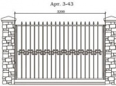 Кованый забор Арт. 3-43
