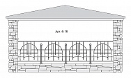 Кованый балкон Арт. 6-16
