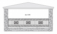 Кованый балкон Арт. 6-06