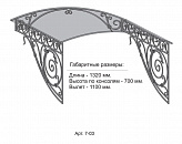 Кованый козырек Арт. 7-03