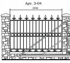 Кованый забор Арт. 3-04 Кованый забор Арт. 3-04
