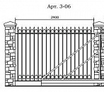 Кованый забор Арт. 3-06 Кованый забор Арт. 3-06