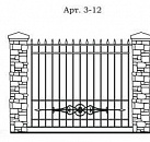 Кованый забор Арт. 3-12 Кованый забор Арт. 3-12