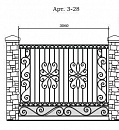 Кованый забор Арт. 3-28 Кованый забор Арт. 3-28