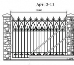 Кованый забор Арт. 3-11 Кованый забор Арт. 3-11
